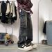 Men's American Retro Washed Distressed Work Jeans High Street Trendy Loose Straight Leg Wide Leg Casual Trousers_mkmklike.com