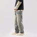 Nordmann Japanese Style Straight-Leg Jeans For Men Autumn Winter New Loose Slimming Trendy Vintage Men's Wide-Leg_mkmklike.com