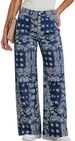 Women's High-Waisted Bohemian Style Jeans Paisley Print Relaxed Fit Denim Spring/Autumn Regular Cotton Casual Beach Style_mkmklike.com