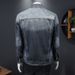 Loom Eure Station 2024 Spring And Autumn New Washed Trendy Fashion Design Simple Denim Jacket Men's Coat Turn-down Collar_mkmklike.com