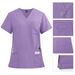 Women's new V-neck split medical overalls, pocket straight pants, men's and women's toiletries_mkmklike.com