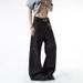 Cross-border American High Street Design Sense Loose Jeans Men's Trendy Brand Black Loose And Versatile Casual Long Pants Men_mkmklike.com