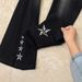 "Men's Black Embroidered Star Flare Jeans – Retro High-Street Vibe, Stretch Denim, Distressed Hem (90s Hip-Hop Inspired)"_mkmklike.com