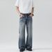 LKTM Men's Retro 3D Whiskered A Line Jeans, Trendy Unisex Loose Straight Leg Wide Leg Pants_mkmklike.com