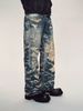 Men's Clothing Retro Jacquard Trendy Jeans For Men Loose Straight High Street Style Wide Leg Handsome Boys Casual Pants_mkmklike.com