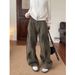 Men's Trendy Artistic Lazy Harajuku Style Long Pants 2025 New Hot Girl Washed Dirty Dyed Jeans Trend_mkmklike.com