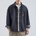 Trendy Denim Shirt Men's Loose Plus Size Spring New Item, Cool And Stylish Long Sleeved Workwear Shirt, Youth Jacket_mkmklike.com