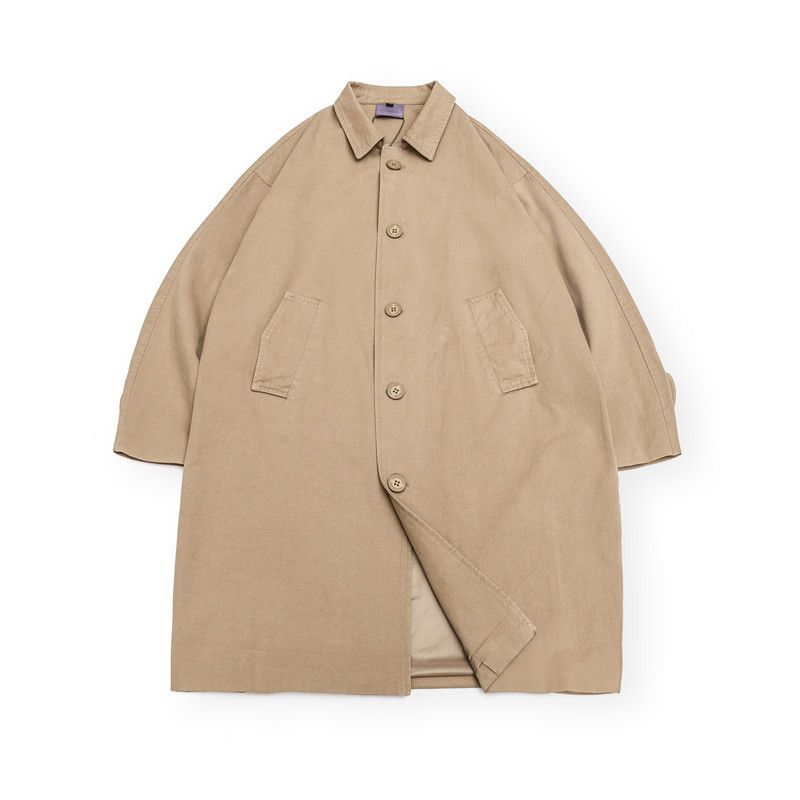 Nanxia Disguise 2022 Spring Men's Jacket Handsome Solid Color Simple American Style Casual Retro Workwear Loose Trench_mkmklike.com