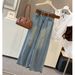 Women's High-Waisted Ripped Jeans Washed Loose Fit Slimming Design Versatile Stylish Long Pants Summer New Style_mkmklike.com