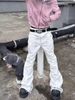 Men's And Women's Street Style Washed Distressed Tie Dye Flared Jeans Loose Fit Slimming Straight Leg Floor Length For Spring And Autumn_mkmklike.com