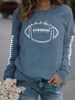 Women's Clothing new autumn game day print fashion sweater spot trend long sleeve_mkmklike.com