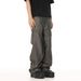 Men's Clothing American Retro Vibe Structure Loose Leaf Design Silhouette Casual Pants High Street Cleanfit Straight Flared Pants_mkmklike.com