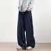 Men's Clothing Men's Trendy Wide Leg Trousers American Retro Design Curved Blade Jeans Large Pockets Loose Fit_mkmklike.com