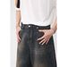 Men's Clothing Loose Wide Leg Retro Distressed Flared Cropped Pants_mkmklike.com