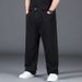 Autumn And Winter Jeans Men's Loose Straight Tube Plus Fat Plus Size High Waist Fat Pants_mkmklike.com