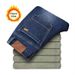 Winter Warm Jeans Men's Fattened Plus Size Slim-fitting Jeans Men's Business Fleece And Fleece Jeans Men's Elastic_mkmklike.com