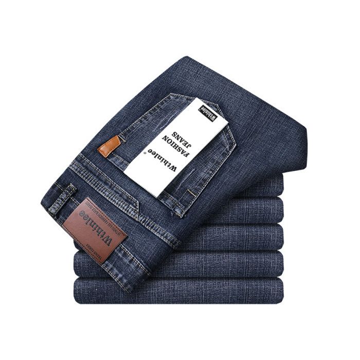 Men's Premium Winter Dress Jeans - Slim Straight Fit, Stretch & Business Casual For Modern Professionals (Blue & Charcoal)_mkmklike.com