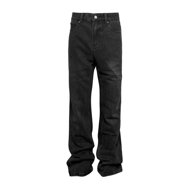 Men's Vintage Washed Distressed Denim Jeans American Streetwear Loose Straight-Leg High Waist Casual Trousers M-3XL_mkmklike.com