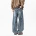 American Washed Jeans Men's Spring And Autumn New Models Gradually Change Old Versatile Teenagers Loose Straight Pants_mkmklike.com