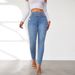 Women's Clothing Elastic High Waist Slimming Small Straight Pants_mkmklike.com