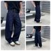 Unisex Classic Denim Wide-Leg Jeans – Oversized Straight Cut With Distressed Details (S-3xl) – Vintage-Inspired High Street Trousers_mkmklike.com