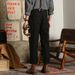 Pure Overalls Vintage Workwear Japanese American Style Retro Strap Pants Men's Straight-Leg_mkmklike.com