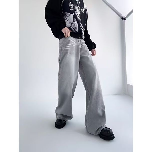 Trendy, Artistic, Stylish, Simple, And Versatile New Gradient Denim Jeans With A Harajuku Vibe._mkmklike.com