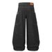 Loose Wide-Leg Denim Scimitar Men's Hip-Hop Trendy Design Deconstructed Split Stitching Workwear Long Pants_mkmklike.com