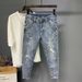 Men's Clothing Men's Style Slim Fit Stretch Tapered Jeans Casual Versatile All Seasons For Formal & Casual For Mental_mkmklike.com