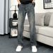 Men's Trendy Retro Stretch Casual Jeans High Street Minimalist Loose Straight Leg Trousers Versatile_mkmklike.com