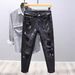 Men's Trendy Ripped Skinny Jeans European American Style Cross Border Ink Splatter Paint Stretchy Slim Fit Denim_mkmklike.com