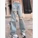Ripped Wide-leg Jeans Women, Thin Style Summer 2026, New High-waisted Loose Slimming Floor-length Straight Pants For_mkmklike.com