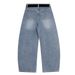 Cartoon Pattern Printed Scimitar Jeans Men's Loose Fit With Belt High Street Trendy Brand Ins Wide Leg Long Pants_mkmklike.com