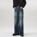 Men's Clothing High Street Washed Old Fashion Jeans Mopping Style Cleanfit Loose Straight Pants_mkmklike.com