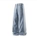 Men's Retro Jeans - Classic Straight Leg Denim Pants With Color Block Design, Available In Plus Sizes (M-5xl)_mkmklike.com
