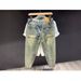 Retro Washed Denim Jeans For Men Casual Stylish Straight Leg Loose Fit Plus Size Tapered Style_mkmklike.com