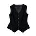 Women's Clothing suit T shirt! High fashionable wool silk V neck waist vest jacket suit for women_mkmklike.com