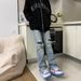 Men's Straight Slim Trousers Zipper Frayed Raw Edge Tassel Hip Hop Design Winter Jeans High Street Personality_mkmklike.com