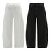 Loose Versatile Denim Scimitar Pants Men's Trendy Deconstructed Design Solid Color Workwear Casual Wide-Leg Trousers_mkmklike.com