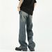 Unisex Vintage Washed Denim Jeans – Relaxed Straight-Leg Cleanfit Style With Artisan Distressing & 90s Minimalist Aesthetic_mkmklike.com