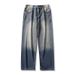 Men's Streetwear Denim Pants – Relaxed Straight Fit With Distressed Details | Wide Leg Jeans For Urban Styling_mkmklike.com