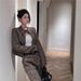 American Retro Style Short Biker For Women, Spring Autumn 2025 New Suede Coffee Color Cool And Stylish Jacket_mkmklike.com