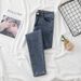 Women's Slim Fit Cropped High Waisted Jeans Korean Style Skinny Pencil Pants Trendy Spring Wear outside New 2026_mkmklike.com