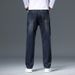 Thick Pure Cotton Loose Men's Jeans For Autumn And Winter, Business Plus Plus Size Straight Leg Versatile Casual Men's Pants, Wear-resistant_mkmklike.com