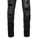 Men's Clothing Men's Black Ripped Jeans Straight Fit Hand-Painted Art Casual Denim Pants For Teens And Young Adults Straight Fit Hand-Painted_mkmklike.com