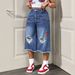 Trendy Casual Ripped Frayed Hem Versatile Women's Jeans 7/8" Pants Relaxed Everyday Wear Versatile Comfortable Feshion Trend_mkmklike.com
