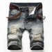 Men's Distressed Denim Shorts - Street Style Straight Cut Casual Summer Shorts For Men (Multiple Colors & Sizes)_mkmklike.com