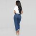 Women's Clothing New Jeans Loose High Waist Nine Points Straight Pants_mkmklike.com