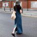 Age Reducing Slimming Suspender Denim For Women, Spring/Summer New Style Loose And Tall Long Skirt Blue Dress_mkmklike.com