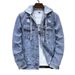 Loom New Men's Casual 2025 Spring American Style Trendy Distressed Detachable Hooded Denim Jacket For Men_mkmklike.com